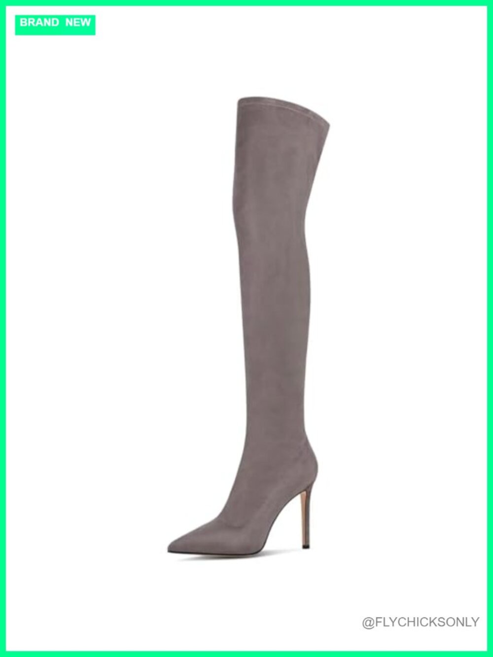 Suede Over the Knee Boots High Heel Pointed Toe Stretch Thigh High Boots